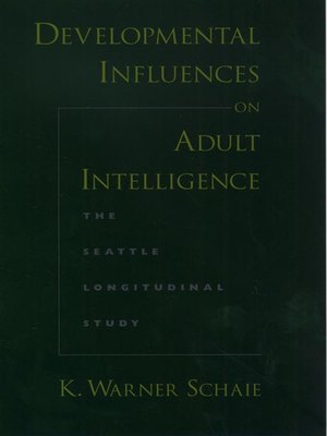 cover image of Developmental Influences on Adult Intelligence